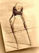 Artwork by Tesura entitled "Man with long legs"