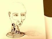 Artwork by Tesura entitled "Head with tattoo"