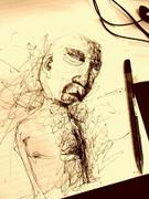 Artwork by Tesura entitled "Man of scribble"